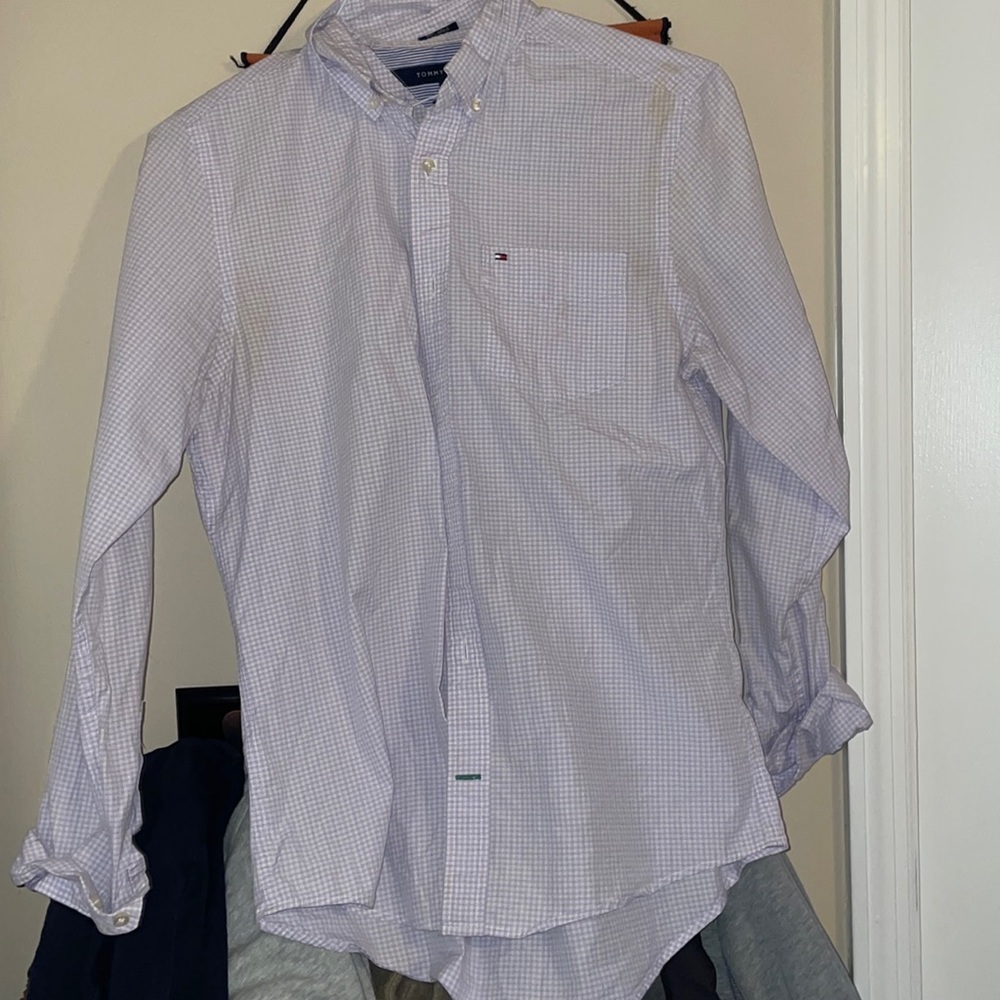 Tommy Hilfiger button down purple